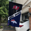 Buccaneers vs Broncos House Divided Flag, NFL House Divided Flag, NFL House Divided Flag