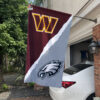 Commanders vs Eagles House Divided Flag, NFL House Divided Flag, NFL House Divided Flag