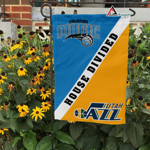 Magic vs Jazz House Divided Flag, NBA House Divided Flag