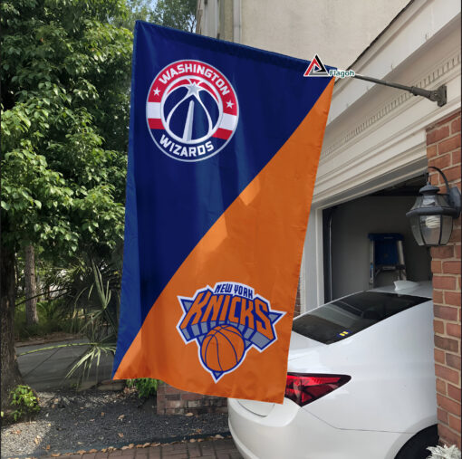 Wizards vs Knicks House Divided Flag, NBA House Divided Flag
