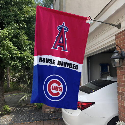 Angels vs Cubs House Divided Flag, MLB House Divided Flag