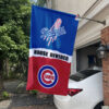 Dodgers vs Cubs House Divided Flag, MLB House Divided Flag, MLB House Divided Flag