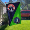 Wizards vs Timberwolves House Divided Flag, NBA House Divided Flag