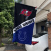 Buccaneers vs Colts House Divided Flag, NFL House Divided Flag, NFL House Divided Flag