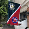 Athletics vs Cubs House Divided Flag, MLB House Divided Flag, MLB House Divided Flag