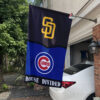 Padres vs Cubs House Divided Flag, MLB House Divided Flag, MLB House Divided Flag
