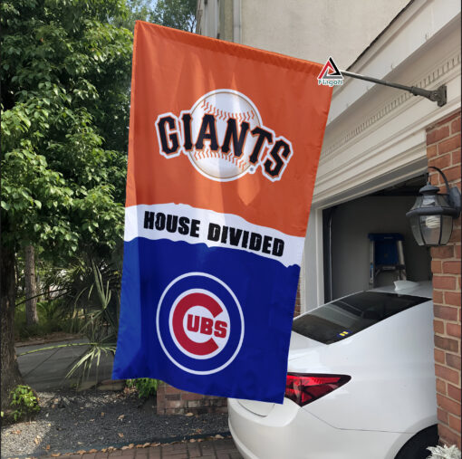 Giants vs Cubs House Divided Flag, MLB House Divided Flag