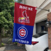 Cardinals vs Cubs House Divided Flag, MLB House Divided Flag, MLB House Divided Flag