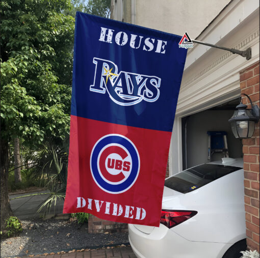 Rays vs Cubs House Divided Flag, MLB House Divided Flag