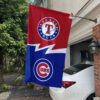 Rangers vs Cubs House Divided Flag, MLB House Divided Flag, MLB House Divided Flag