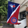 Blue Jays vs Cubs House Divided Flag, MLB House Divided Flag, MLB House Divided Flag
