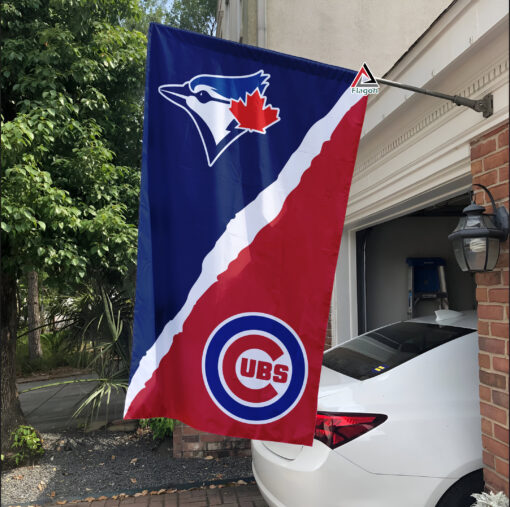 Blue Jays vs Cubs House Divided Flag, MLB House Divided Flag