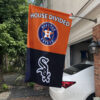 Astros vs White Sox House Divided Flag, MLB House Divided Flag, MLB House Divided Flag