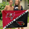 Buccaneers vs Cardinals House Divided Flag, NFL House Divided Flag, NFL House Divided Flag