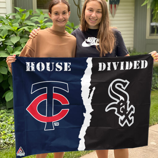 Twins vs White Sox House Divided Flag, MLB House Divided Flag