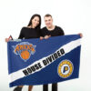 Knicks vs Pacers House Divided Flag, NBA House Divided Flag, NBA House Divided Flag