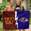 Commanders vs Ravens House Divided Flag, NFL House Divided Flag, NFL House Divided Flag