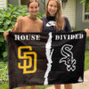 Padres vs White Sox House Divided Flag, MLB House Divided Flag