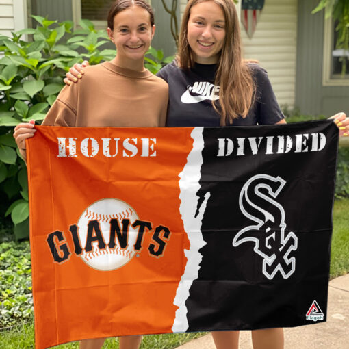 Giants vs White Sox House Divided Flag, MLB House Divided Flag