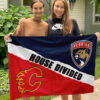 Flames vs Panthers House Divided Flag, NHL House Divided Flag
