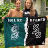 Mariners vs White Sox House Divided Flag, MLB House Divided Flag