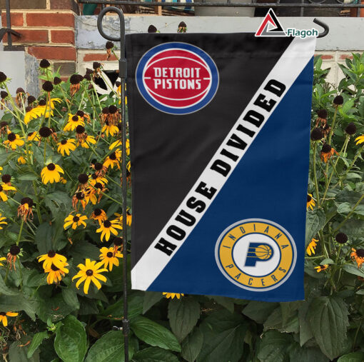 Pistons vs Pacers House Divided Flag, NBA House Divided Flag