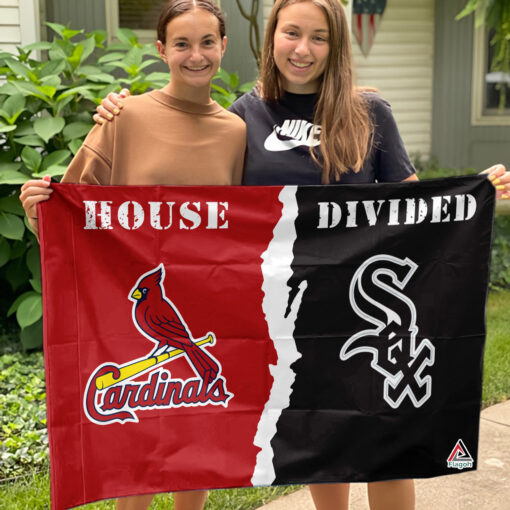 Cardinals vs White Sox House Divided Flag, MLB House Divided Flag