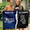 Rays vs White Sox House Divided Flag, MLB House Divided Flag