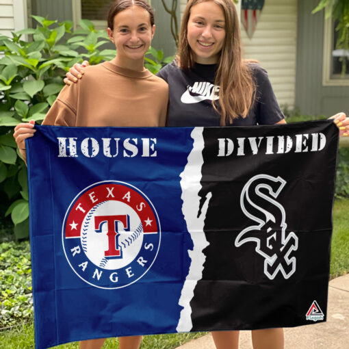 Rangers vs White Sox House Divided Flag, MLB House Divided Flag