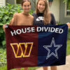 Commanders vs Cowboys House Divided Flag, NFL House Divided Flag, NFL House Divided Flag