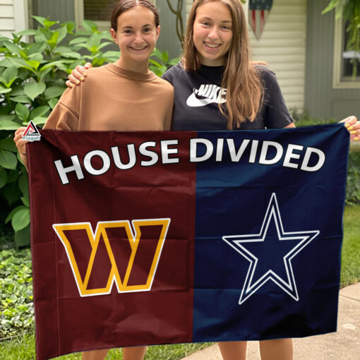 Commanders vs Cowboys House Divided Flag, NFL House Divided Flag