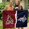 Coyotes vs Capitals House Divided Flag, NHL House Divided Flag