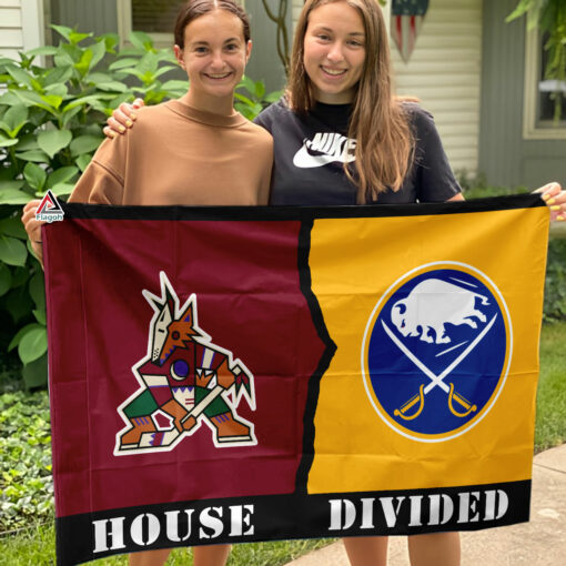 Coyotes vs Sabres House Divided Flag, NHL House Divided Flag