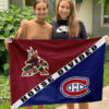 Coyotes vs Canadiens House Divided Flag, NHL House Divided Flag