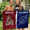 Coyotes vs Lightning House Divided Flag, NHL House Divided Flag