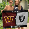 Commanders vs Raiders House Divided Flag, NFL House Divided Flag, NFL House Divided Flag