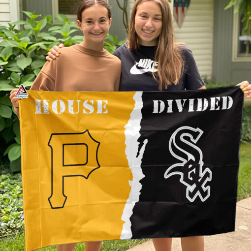 Pirates vs White Sox House Divided Flag, MLB House Divided Flag