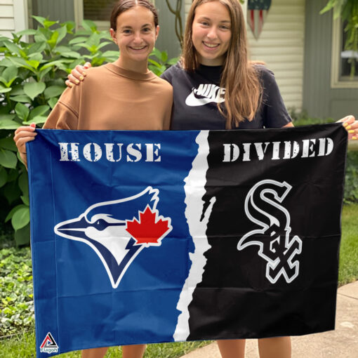 Blue Jays vs White Sox House Divided Flag, MLB House Divided Flag