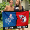 Dodgers vs Guardians House Divided Flag, MLB House Divided Flag