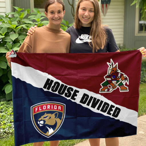 Panthers vs Coyotes House Divided Flag, NHL House Divided Flag