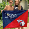 Rays vs Guardians House Divided Flag, MLB House Divided Flag