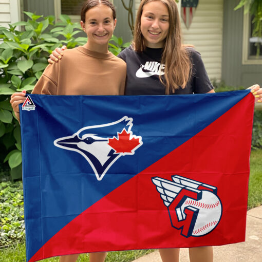 Blue Jays vs Guardians House Divided Flag, MLB House Divided Flag