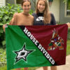 Stars vs Coyotes House Divided Flag, NHL House Divided Flag