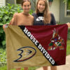 Ducks vs Coyotes House Divided Flag, NHL House Divided Flag