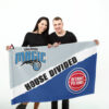 Magic vs Detroit Pistons House Divided Flag, NBA House Divided Flag