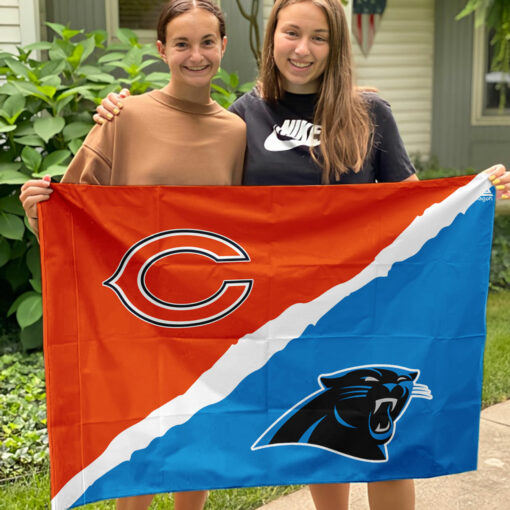 Bears vs Panthers House Divided Flag, NFL House Divided Flag