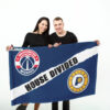 Wizards vs Pacers House Divided Flag, NBA House Divided Flag