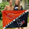 Bears vs Texans House Divided Flag, NFL House Divided Flag, NFL House Divided Flag