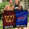 Commanders vs Bills House Divided Flag, NFL House Divided Flag, NFL House Divided Flag