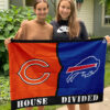 Bears vs Bills House Divided Flag, NFL House Divided Flag, NFL House Divided Flag